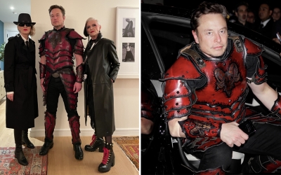 Elon Musk a postat pe Twitter poze de Halloween. Și nu, nu era la Bran