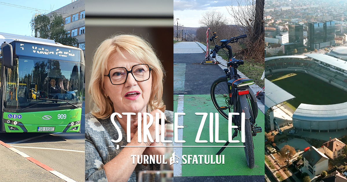 Știrile zilei - 24 noiembrie. Gata cu infrastructura, încep investițiile în distracție, prima probă de asfalt pe pista de pe malul Cibinului, cu 300 de lei mai puțin dacă circulați cu autobuzul
