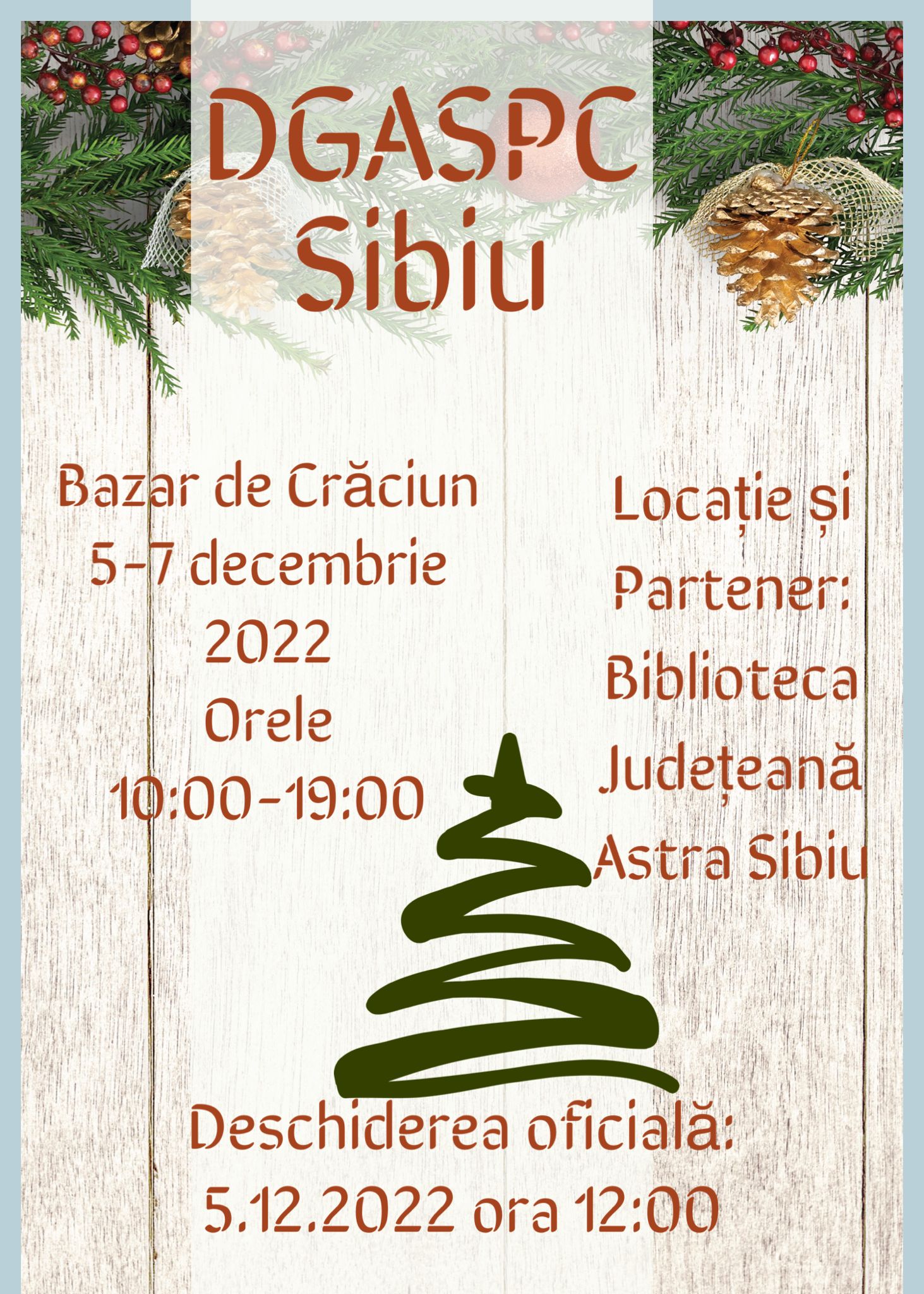 Bazar de Crăciun organizat de DGASPC Sibiu. Copiii și adulții din centrele rezidențiale au pregătit o mulțime de surprize