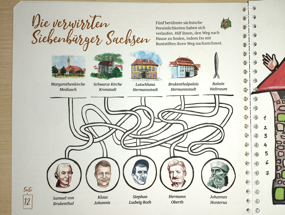 Klaus Iohannis, alături de baronul Brukenthal și savantul Oberth într-o carte pentru copii editată la Sibiu