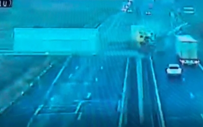 Imagini video cu accidentul care s-a produs pe A1. Șoferul nu a avut nicio șansă