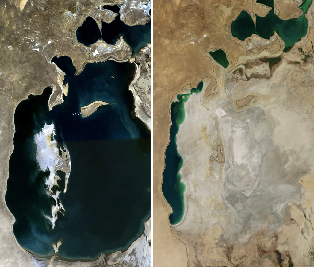 Cercetătorii au găsit motivele care au dus la micşorarea Mării Aral în ultimele două decenii