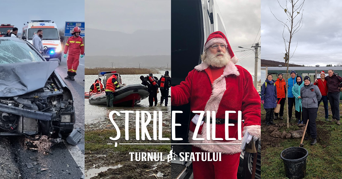 Știrile weekendului 17-18 decembrie. Pescari dispăruți pe Olt în zona Bradu, Moșii au umplut centrul Sibiului, ajută Animal Life cu un SMS