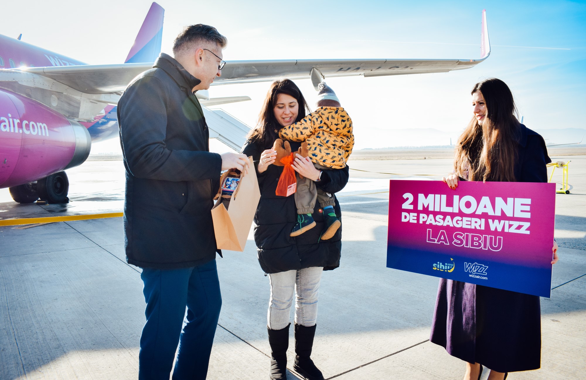 2 milioane de pasageri au zburat cu Wizz Air de la și spre Aeroportul din Sibiu