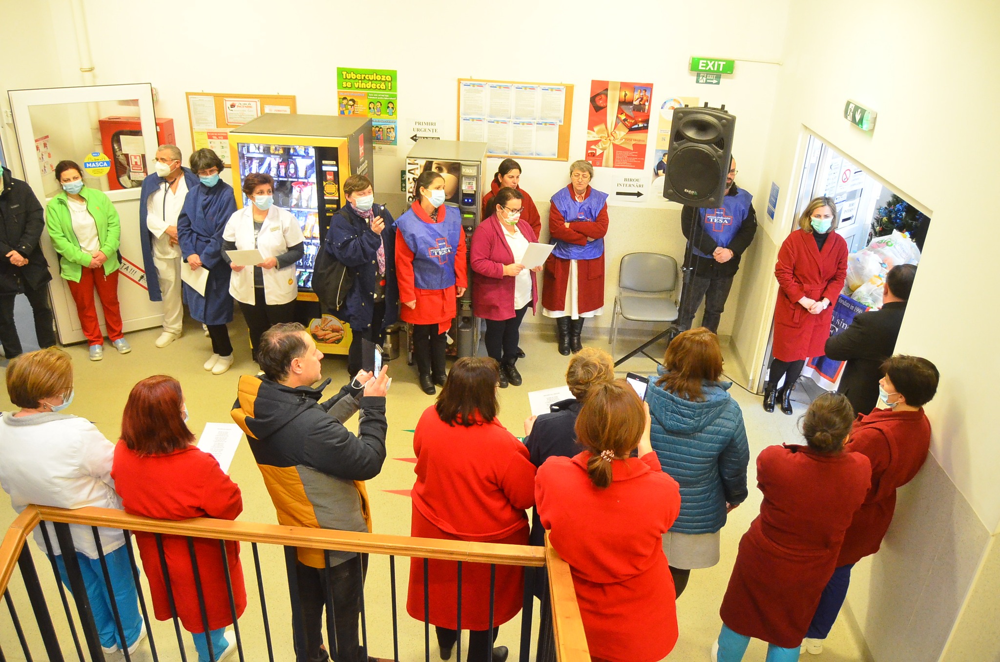 Colindătorii au ajuns la pacienții și angajații Spitalului de Pneumoftiziologie Sibiu
