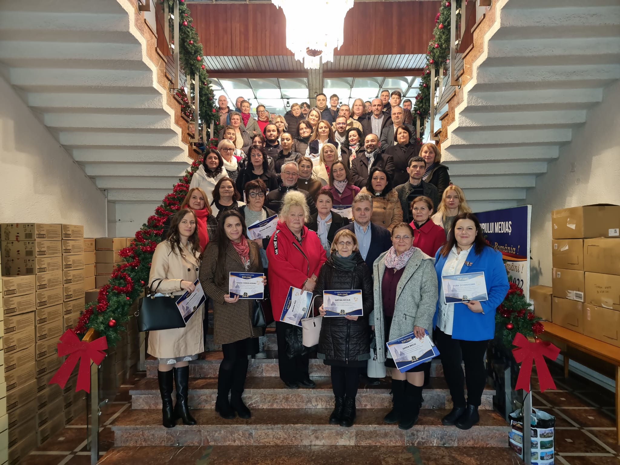 Voluntarii medieșeni au fost premiați la Primăria Mediaș