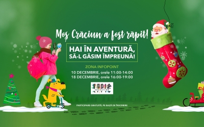 Treasure Hunt cu premii: Shopping City Sibiu apelează la ajutorul copiilor pentru a-l salva pe Moș Crăciun