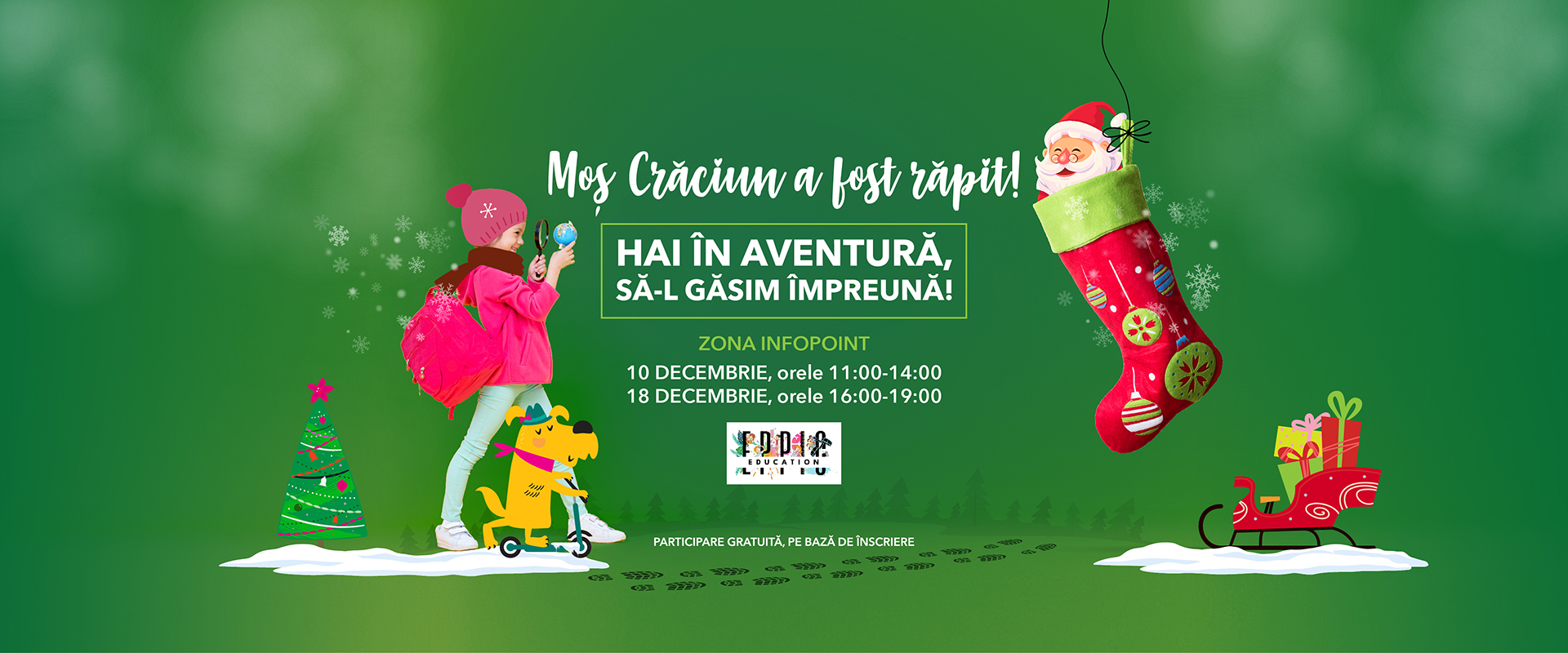 Treasure Hunt cu premii: Shopping City Sibiu apelează la ajutorul copiilor pentru a-l salva pe Moș Crăciun