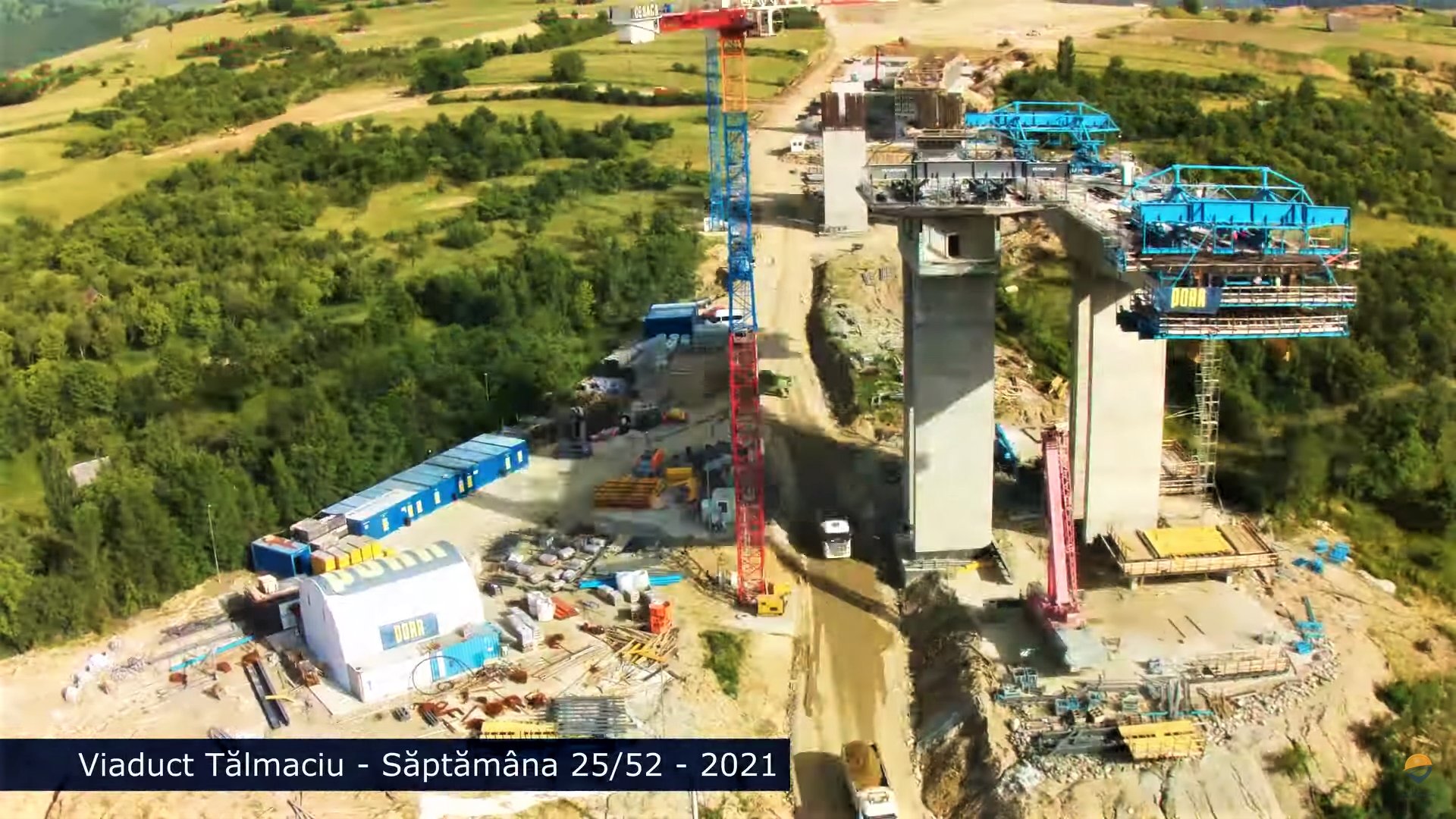 VIDEO/ Cum se construiește podul în consolă de la viaductul Tălmaciu, parte din Autostrada Sibiu-Pitești