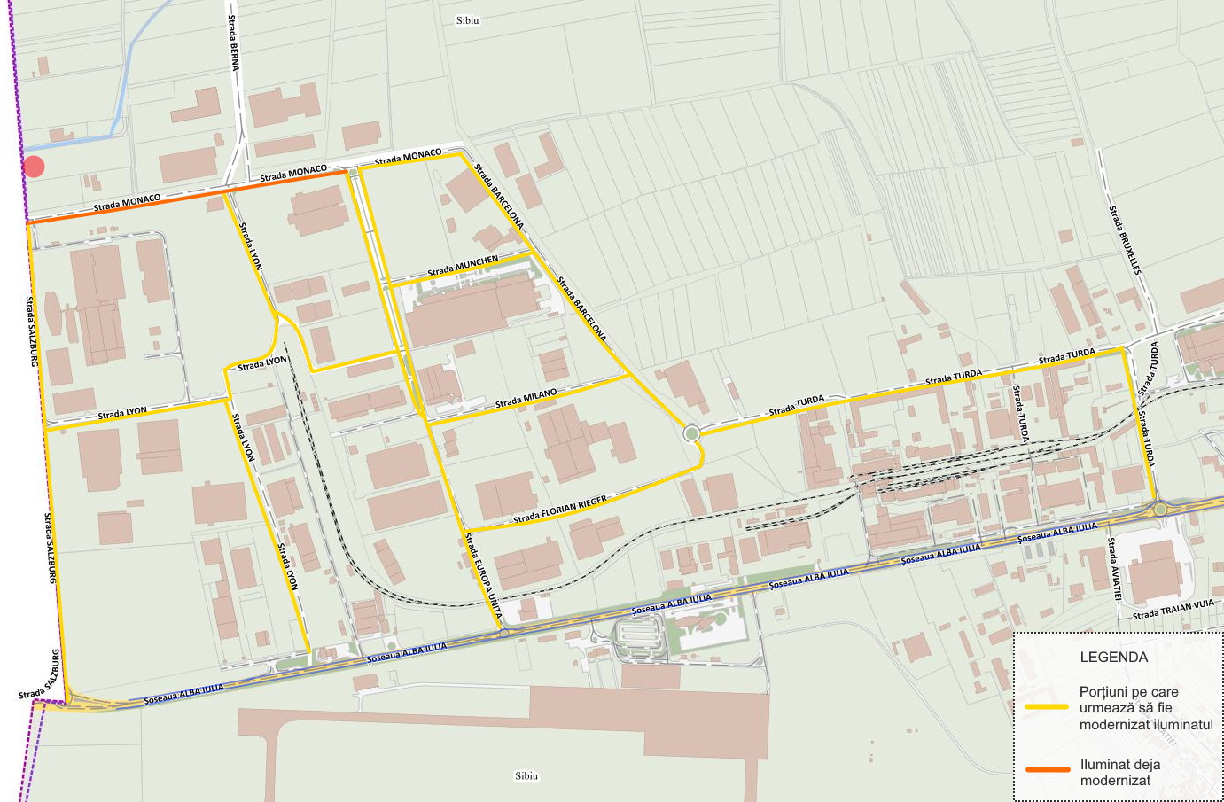 Investiție de 5,94 milioane de lei pentru modernizarea sistemului de iluminat în Zona Industrială Vest