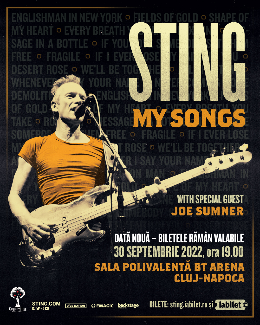 Concertul Sting de la Cluj-Napoca s-a amânat din cauza restricțiilor. Noua dată anunțată este 30 septembrie