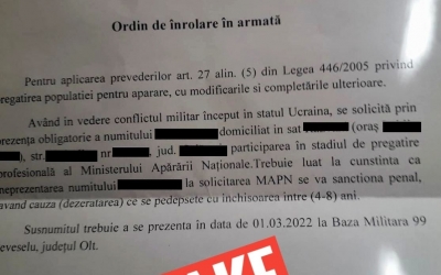 Încă un FAKE NEWS despre serviciul militar obligatoriu în România. MAN: Nu se fac recrutări