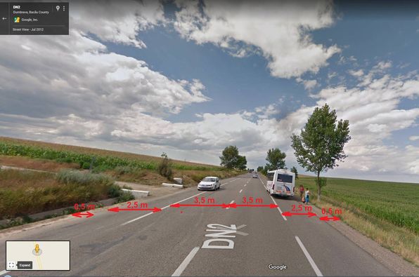 Soluția autorităților pentru a reduce accidentele: reducerea lățimii benzilor de circulație de pe DN-uri, pentru a reconfigura circulația