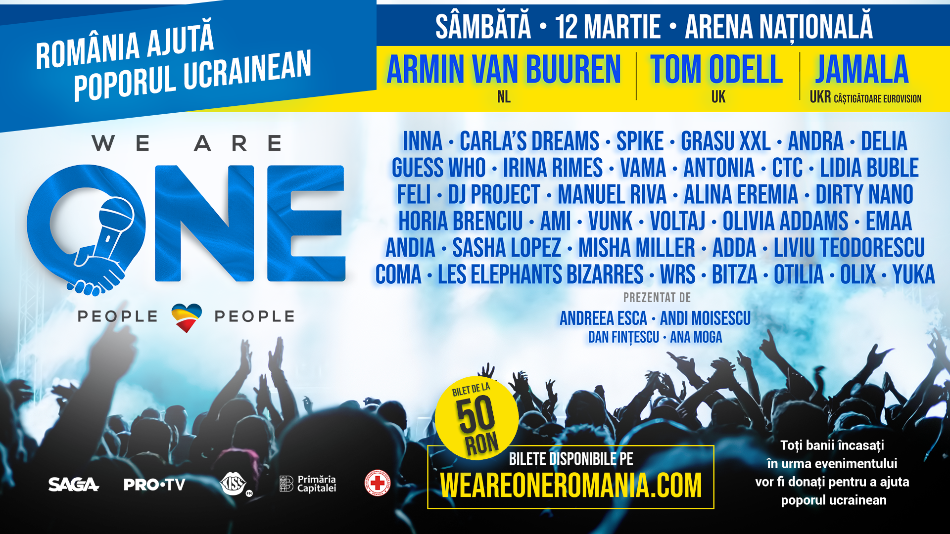 We Are One - Armin Van Buuren, Tom Odell şi artişti români concertează în sprijinul refugiaţilor ucraineni