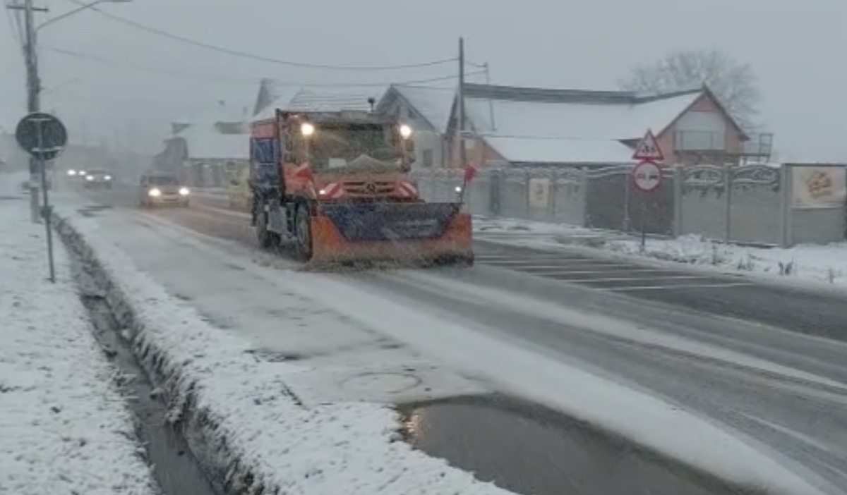 Credeați că vine primăvara? Meteorologii anunță ninsori în județul Sibiu