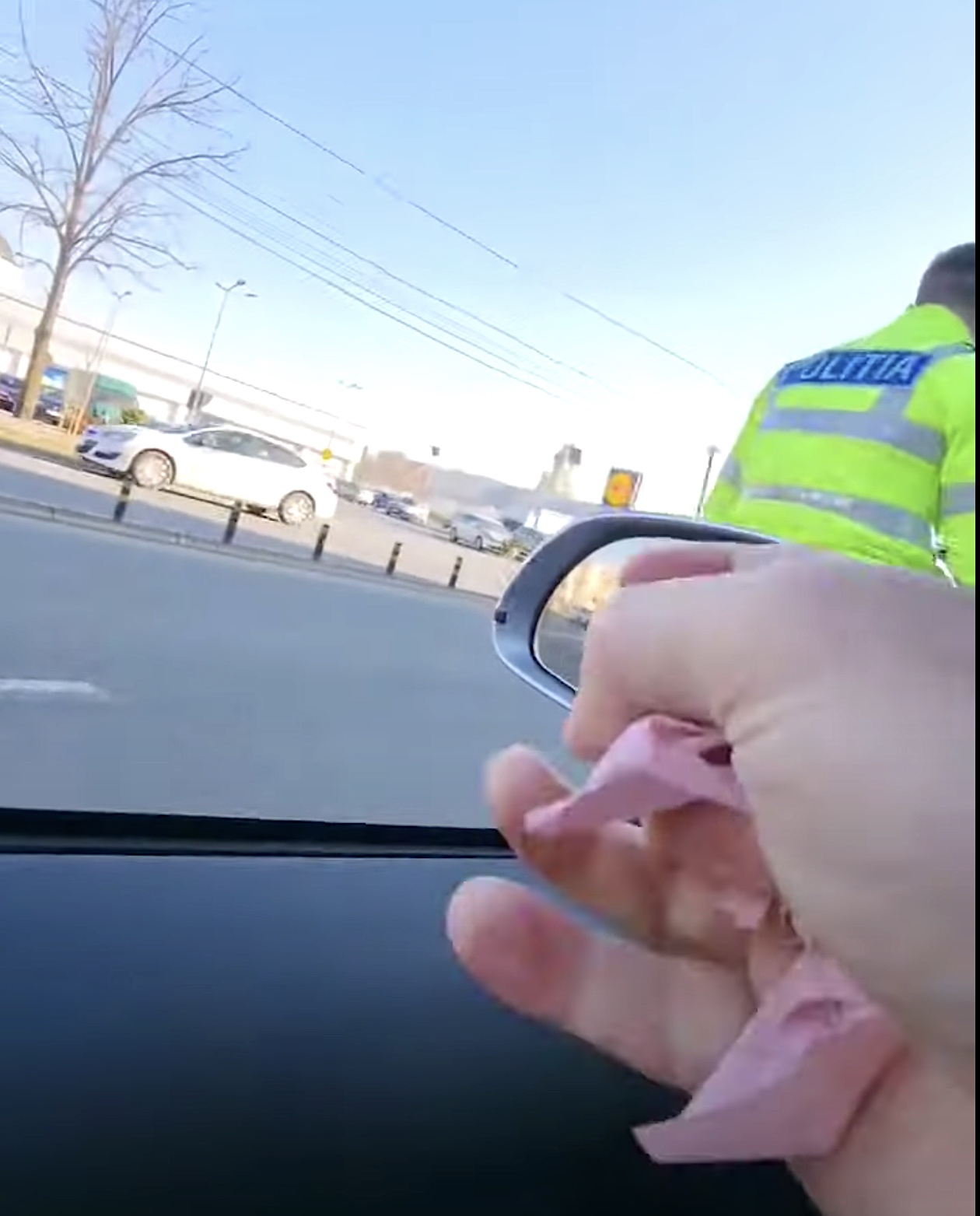 VIDEO A mototolit amenda și a aruncat-o după polițist. Colegii polițistului: ”a învățat cum să se abțină când are în față un gunoi”