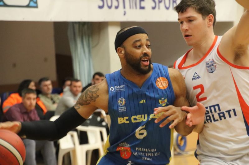 Victorie pentru BC CSU Sibiu, în deplasare la Galați. 105-94 după prelungiri
