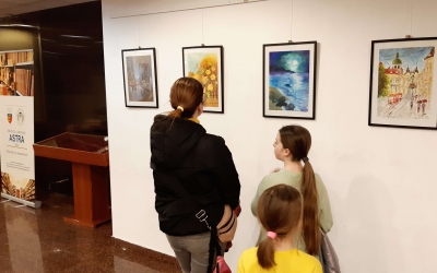 Expoziție cu picturi ale copiilor ucraineni, la Biblioteca Astra. „Toate inimile noastre au graniță cu Ucraina în aceste săptămâni”