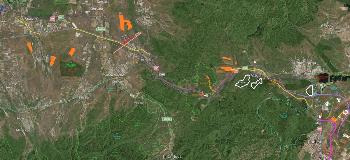 Proiectul autostrăzii Brașov - Făgăraș, în consultare publică. Drumul ar urma să aibă între 49,92 km şi 51,52 km