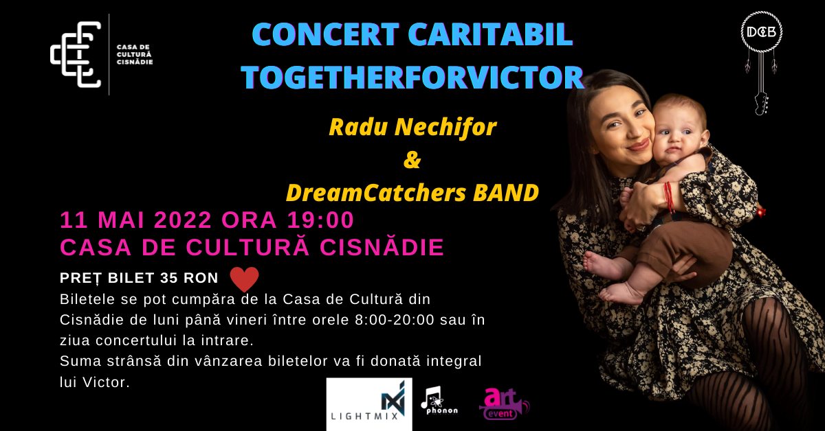 Concert caritabil pentru Victor, băiețelul din Sibiu diagnosticat cu amiotrofie musculară spinală