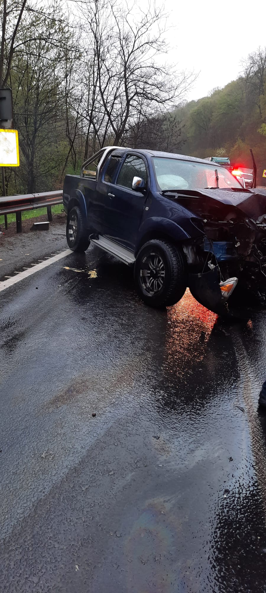 mașină lovită hula bradului dn1 accident