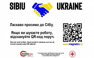 Parteneriat între Magnet CV și Crucea Roșie Sibiu. Zeci de locuri de muncă pentru refugiații ucraineni din orașul nostru