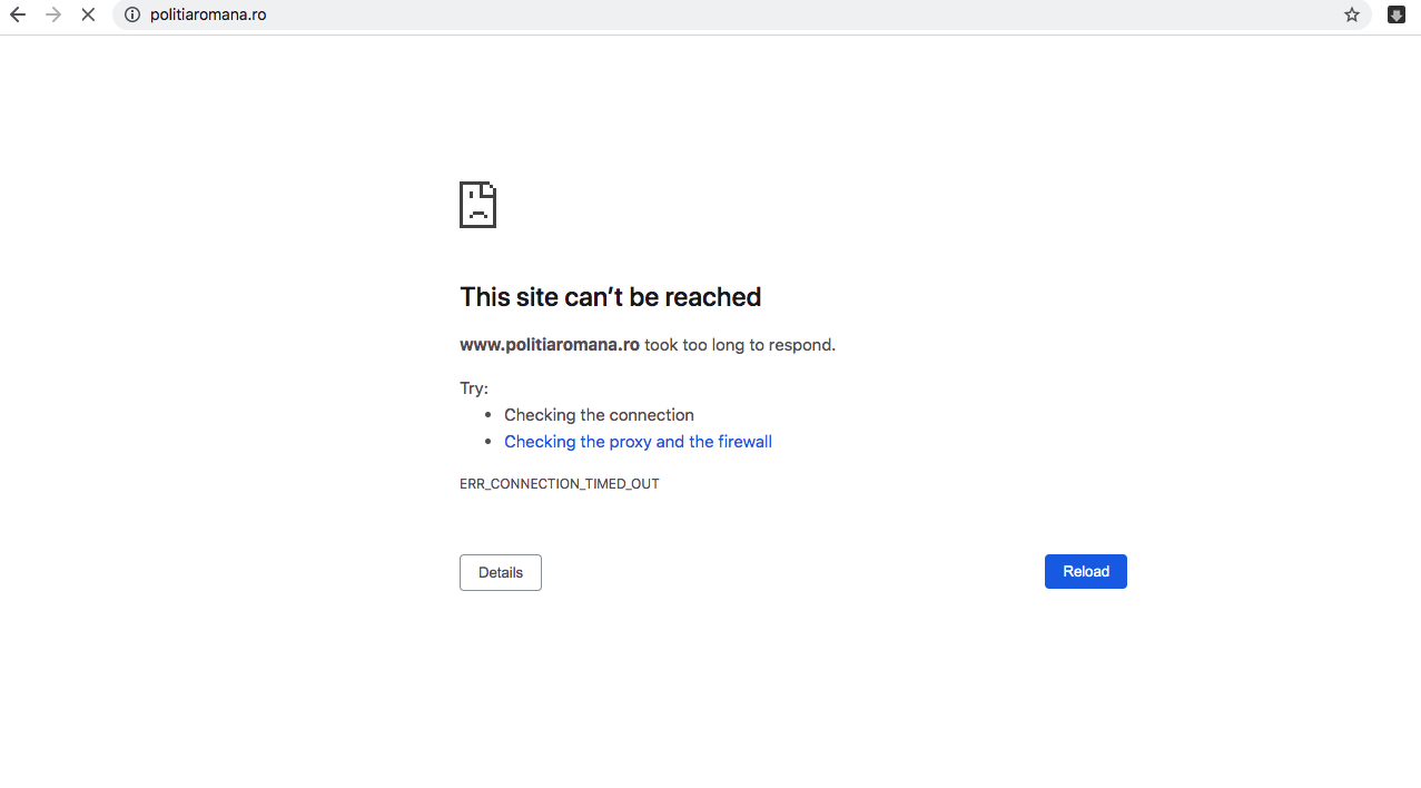 Site-ul Poliției Române, atacat de hackeri