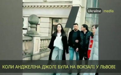 VIDEO Emoții pentru Angelina Jolie în Ucraina. Actrița a fost dusă într-un adăpost după ce au început să sune sirenele antiaeriene