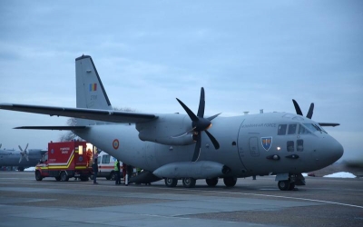 Misiune umanitară a Forţelor Aeriene Române pentru preluarea a doi pacienţi ucraineni