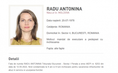 Antonina Radu, unul dintre pompierii condamnaţi în dosarul Colectiv, a fost localizată în Republica Moldova