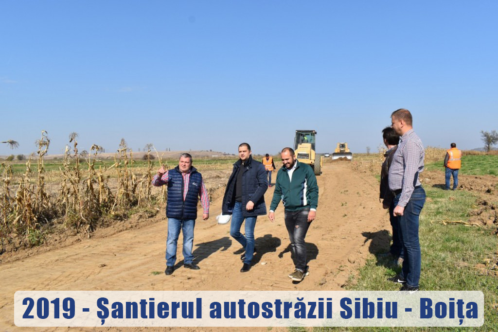 Sorin Grindeanu, împreună cu echipa PSD Sibiu, a vizitat șantierul tronsonului de autostradă Sibiu-Boița, care se apropie de finalizare