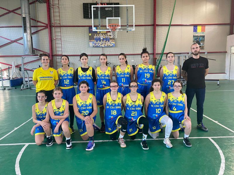 Echipa de baschet U14 feminin a Sibiului participă la Turneul Final al Campionatului Național