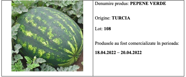 Pepeni cu pesticide retrași de la vânzare din mai multe magazine din Sibiu