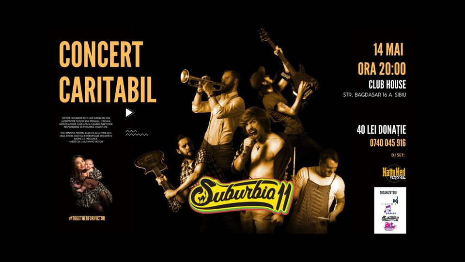 Două concerte caritabile pentru Victor, băiețelul sibian diagnosticat cu SMA, vor fi organizate săptămâna viitoare