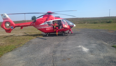 Turist accidentat în Munții Făgăraș. A fost preluat de elicopter și transportat la spital