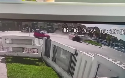 VIDEO Accidentul din Cartierul Arhitecților, surprins de camerele de supraveghere