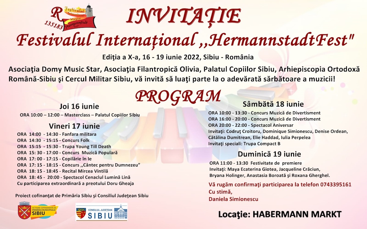 Festivalul Internațional „HermannstadtFest” - ediția a X-a