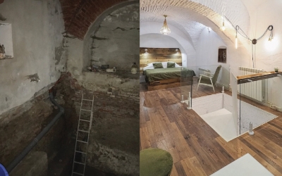 FOTO Și ruinele pot fi salvate. 2.000 de euro pe metru pătrat să faci o locuință dintr-o văgăună din centrul Sibiului