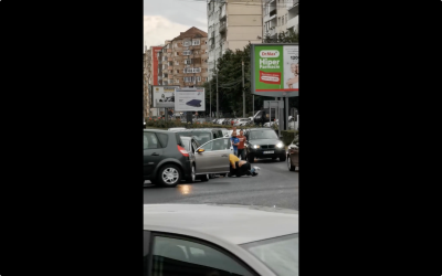 VIDEO Bătaie în trafic, la intersecția Mihai Viteazu cu Rahovei. Un șofer a arătat semne obscene