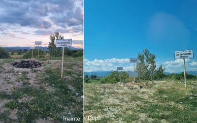 FOTO Înainte și după: Pământul de săpătură după intervențiile din Sibiu ajunge pe malul Cibinului