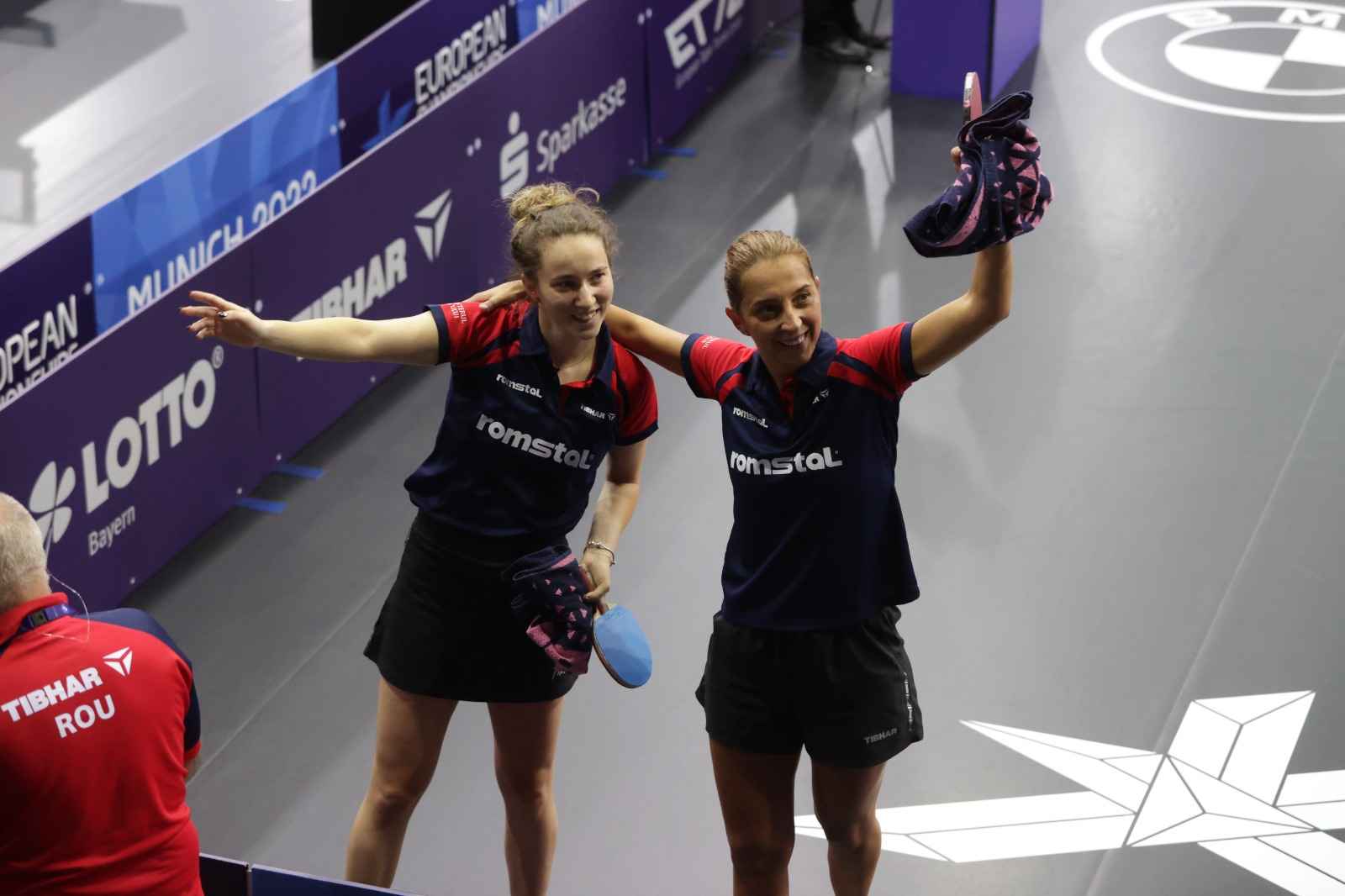 Tenis de masă: România are asigurată medalia de aur în proba feminină de dublu la Europenele de la Munchen
