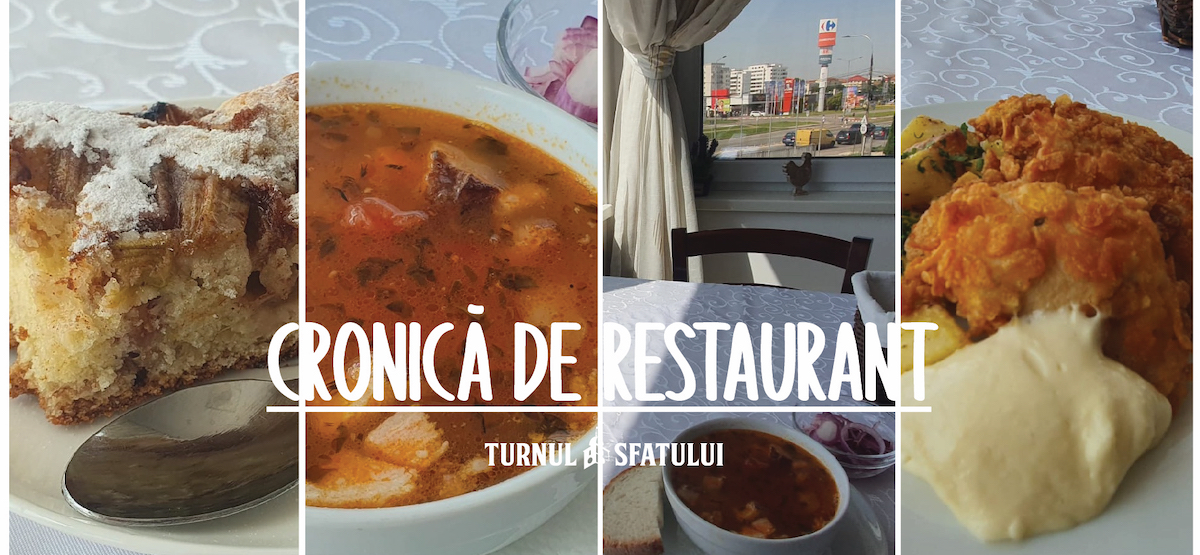 Restaurant cu priveliște urbană și mâncare bună. Pentru oameni practici