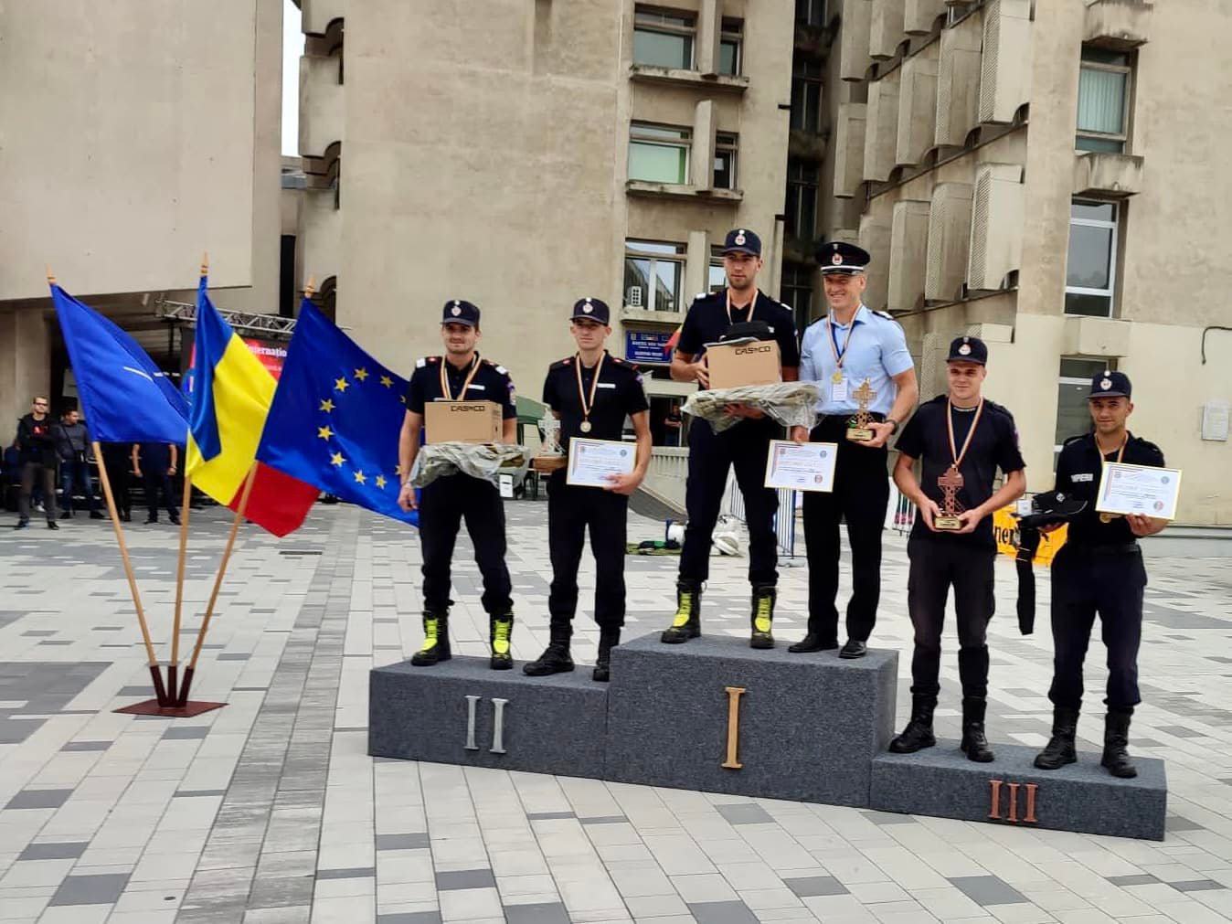 Pompierii sibieni, pe locul întâi la un concurs internațional organizat la Satu Mare