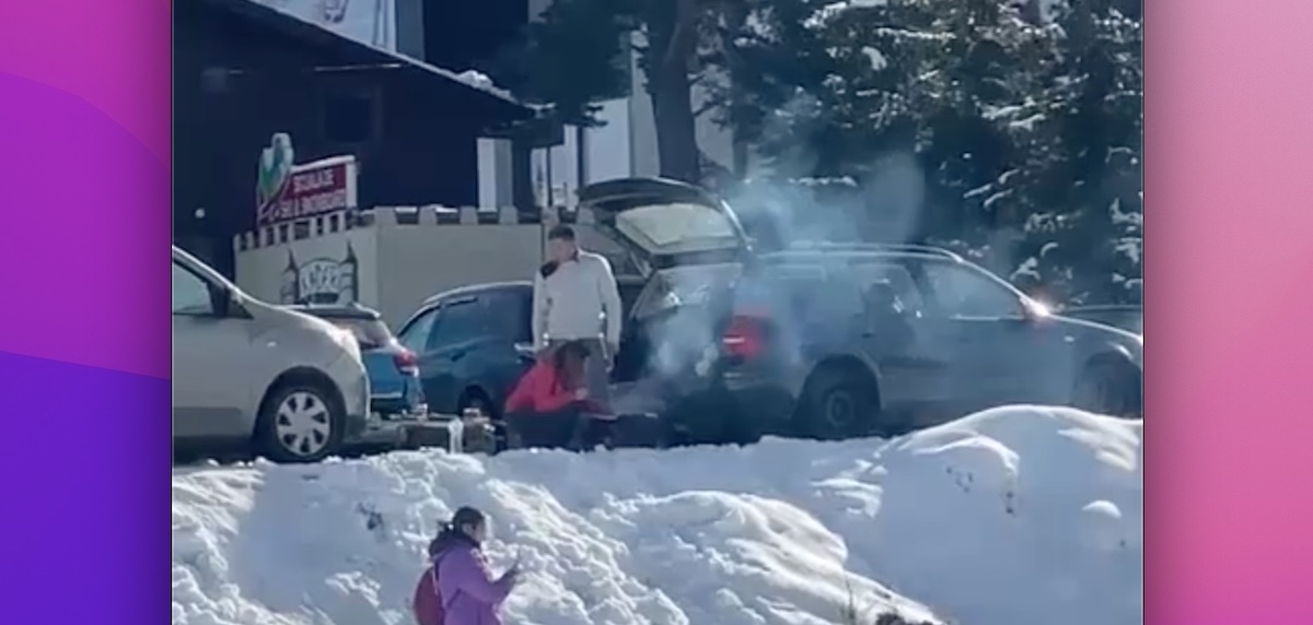 VIDEO Păltiniș: la un grătar pe marginea drumului. ”Vreau să împărtășesc cum arată stațiunea Păltiniș în ciuda eforturilor noastre de a o promova”