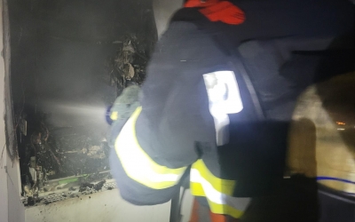 ACTUALIZARE Incendiu la 4:00 noaptea la un bancomat din județul Sibiu, în urma unei spargeri