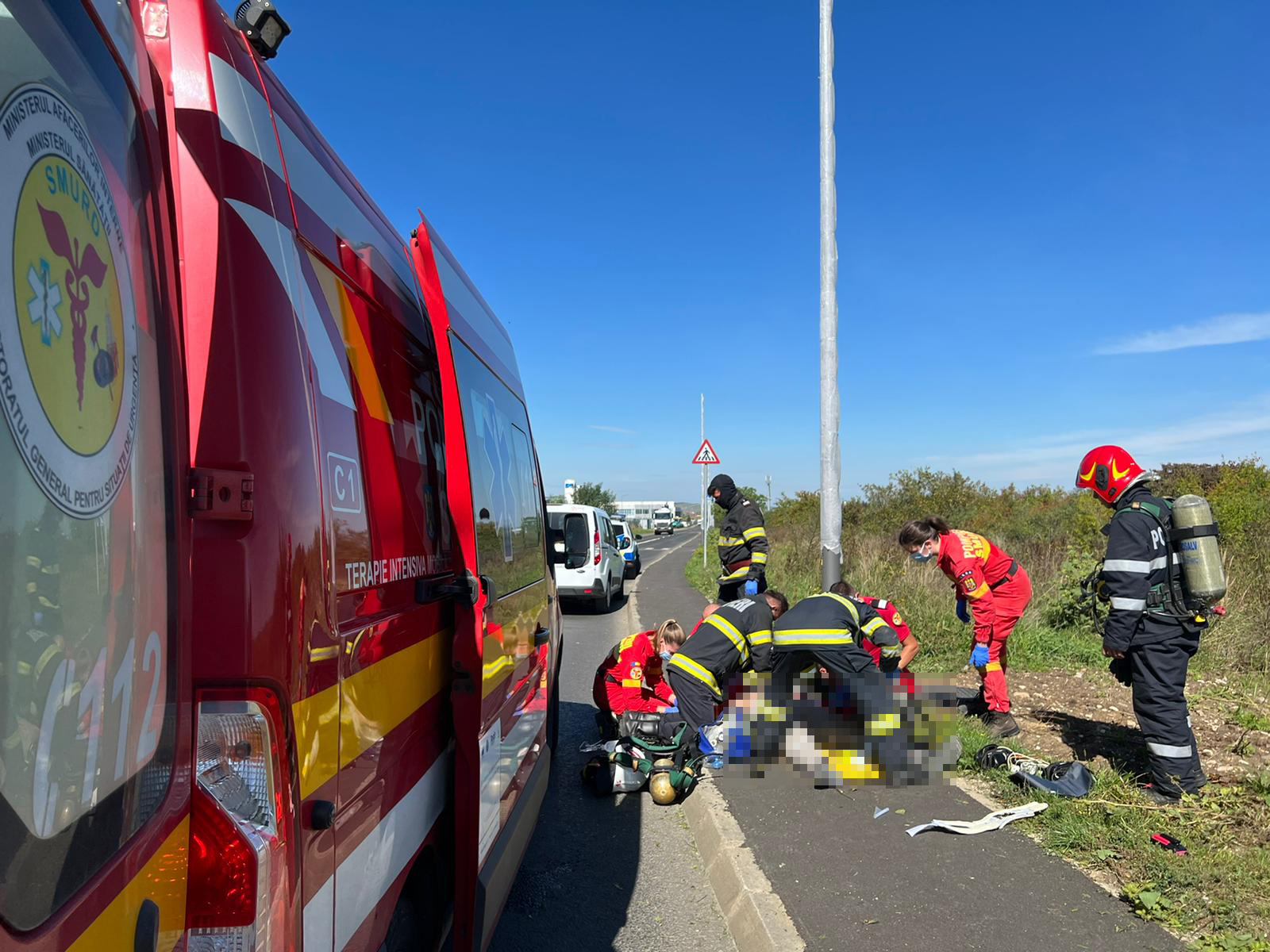 Actualizare. Accidentul cu cinci răniți de la Brateiu: doi șoferi erau străini, vina aparține celui român