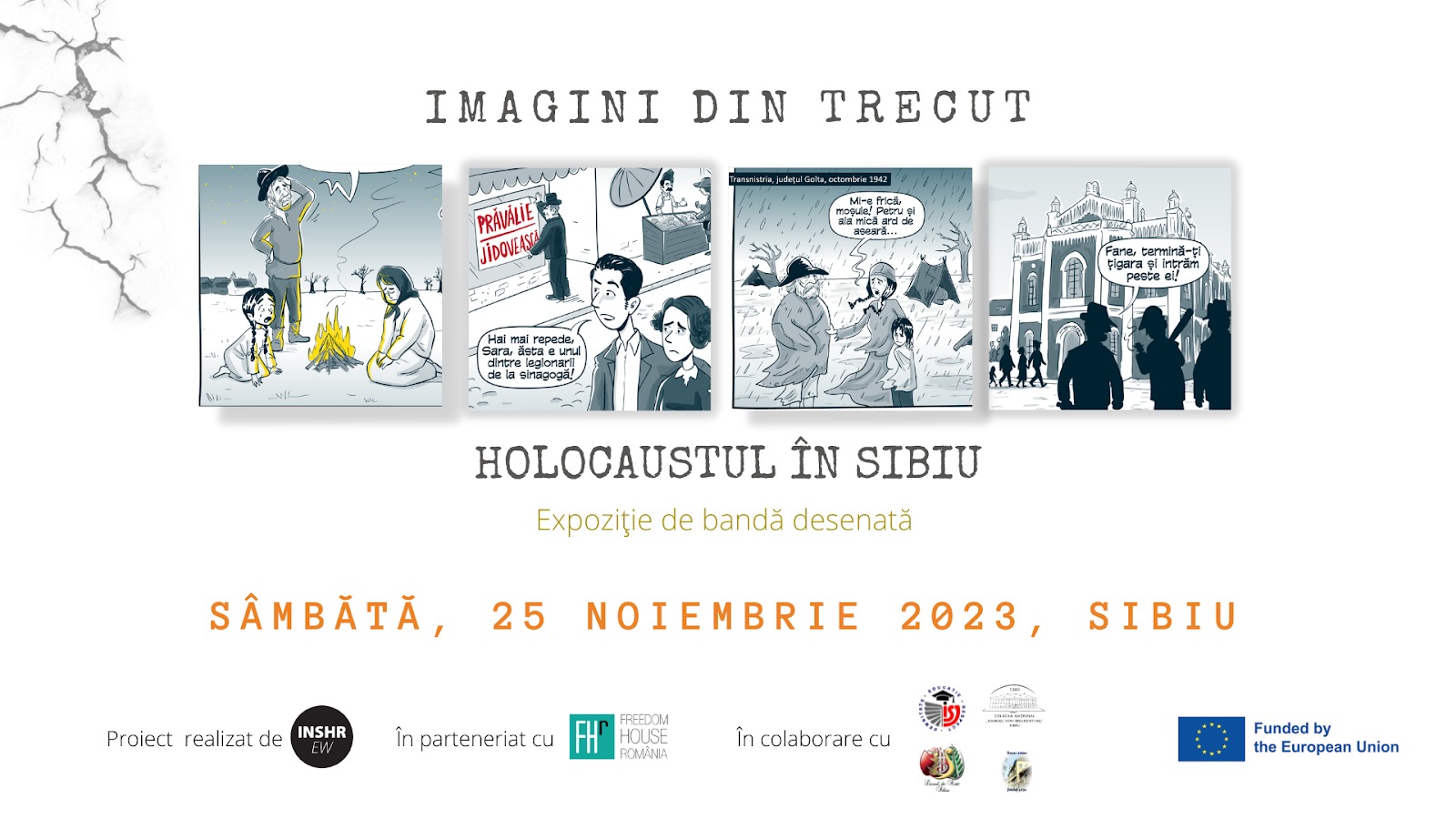 Cum a arătat Holocaustul în Sibiu. Povești de viață ale evreilor și romilor, într-o expoziție de benzi desenate 