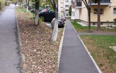 Un sibian acuză administrația locală că nu curăță strada Oștirii la fel de bine ca Aleea Taberei. Primăria Sibiu: și cetățenii au obligația de a curăța trotuarele
