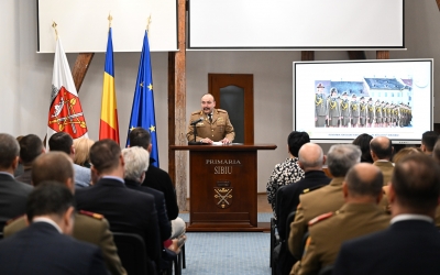Gen. Ghiță Bârsan, cel care conduce de 12 ani Academia Forțelor Terestre, a devenit Cetățean de onoare al Sibiului