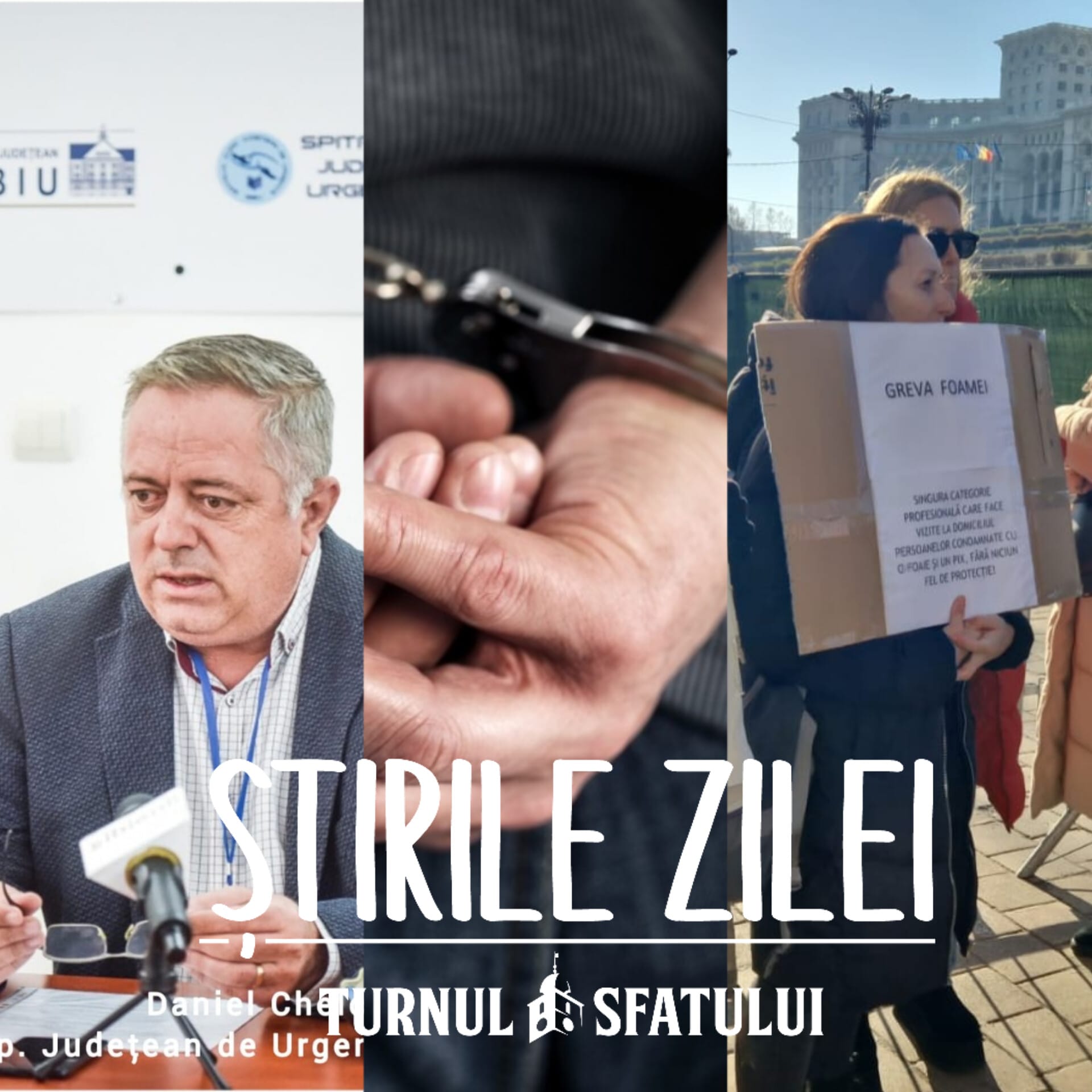 Știrile zilei, 19 decembrie: Managerii spitalelor din Sibiu vor fi verificați mai strict, consilieri de probațiune în greva foamei și un bărbat înscenează că a fost tâlhărit